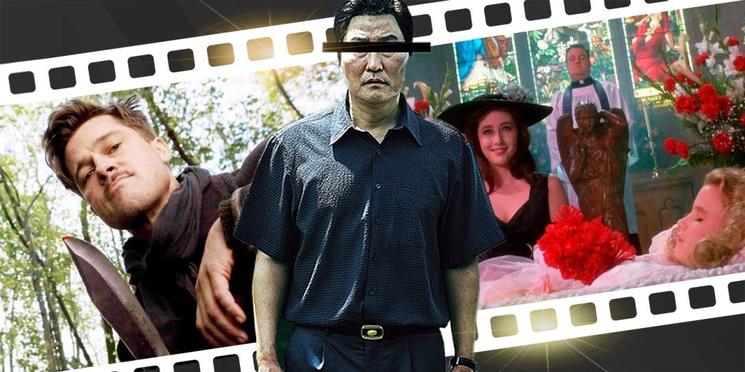 Scenes from Parasite, Heathers, and Inglourious Basterds