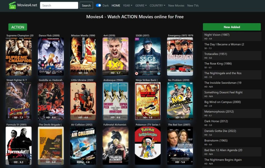 Ation movies on movies4.net