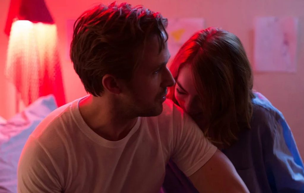 Romantic movie scene creating a calm and intimate atmosphere